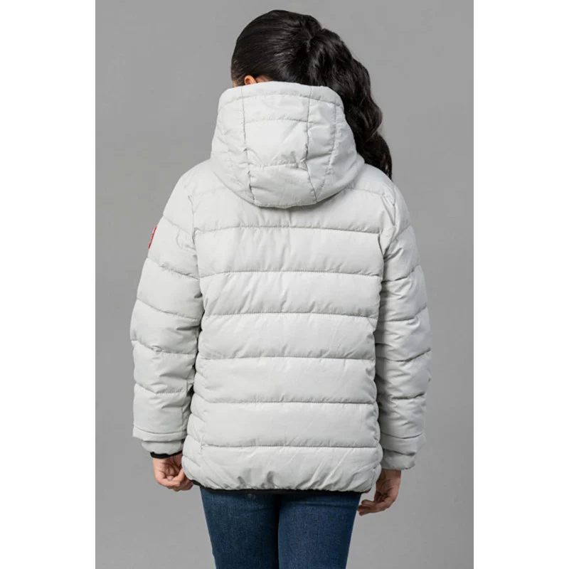 Kids Unisex Grey Padded Jacket - Image 9