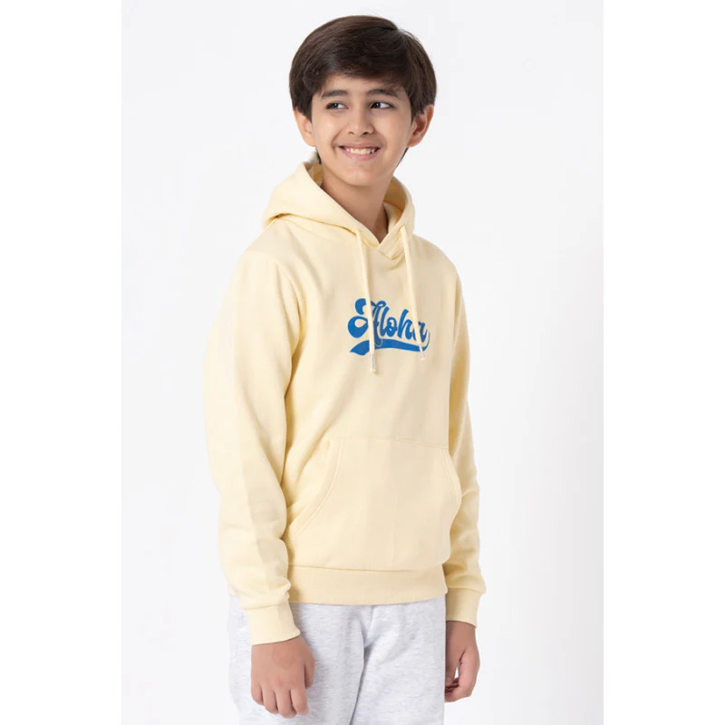 Kids Unisex Lemon Graphic Print Hoodie - Image 4