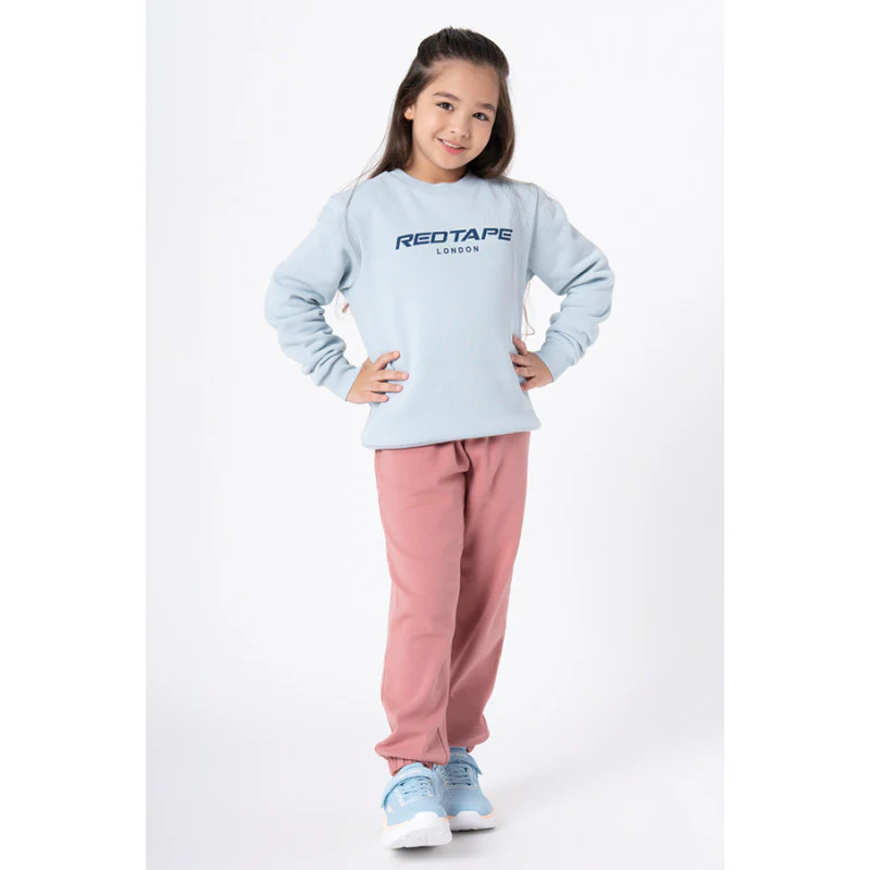 Kids Unisex Light Blue Printed Sweatshirt - Image 2