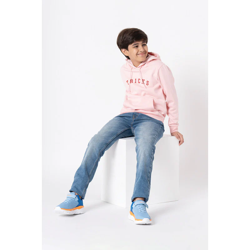 Kids Unisex Light Pink Printed Hoodie - Image 10