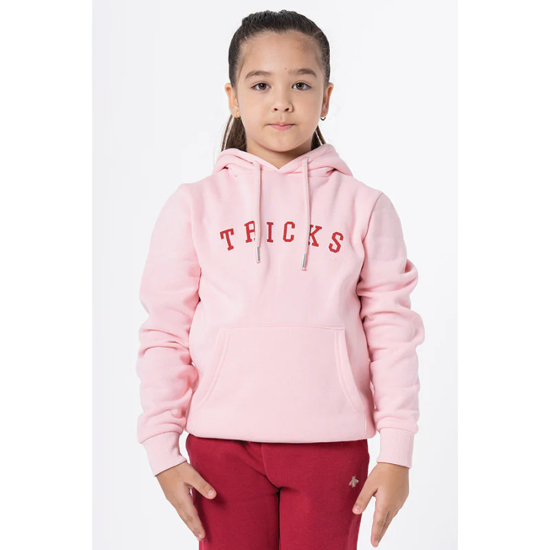 Kids Unisex Light Pink Printed Hoodie - Image 3