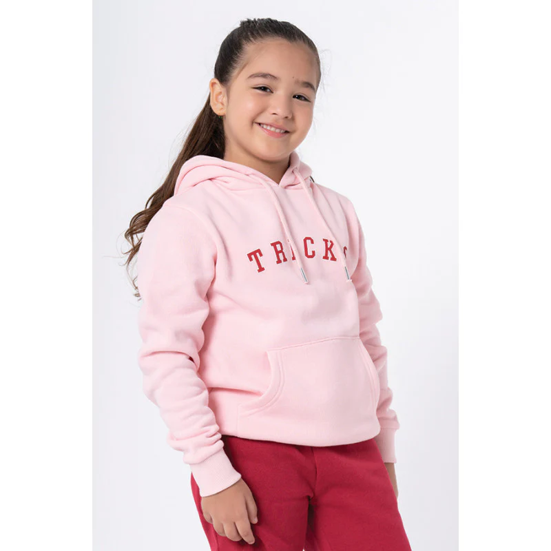 Kids Unisex Light Pink Printed Hoodie - Image 5