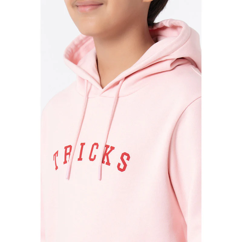 Kids Unisex Light Pink Printed Hoodie - Image 8