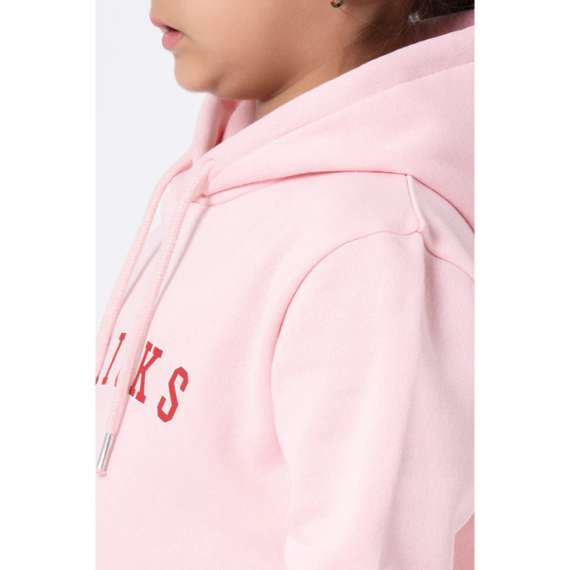 Kids Unisex Light Pink Printed Hoodie - Image 9