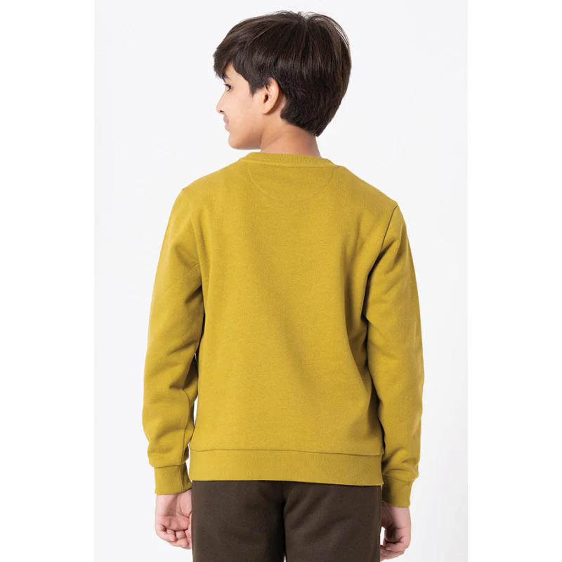 Kids Unisex Lime Green Printed Sweatshirt - Image 6