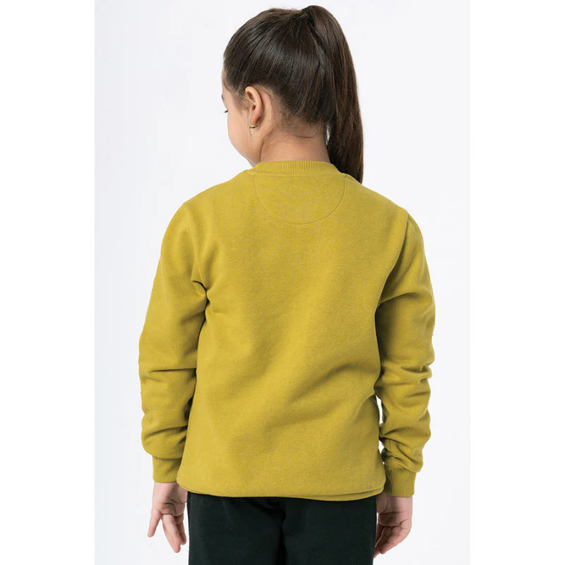 Kids Unisex Lime Green Printed Sweatshirt - Image 7