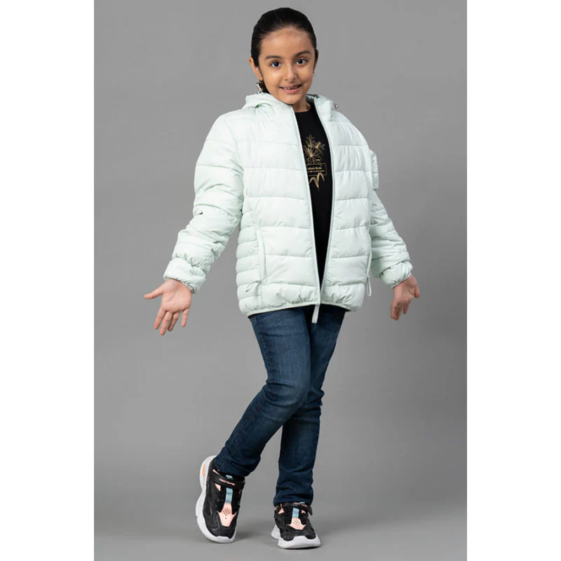 Kids Unisex Mint Padded Jacket - Image 2