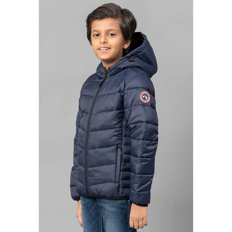 Kids Unisex Navy Padded Jacket - Image 3