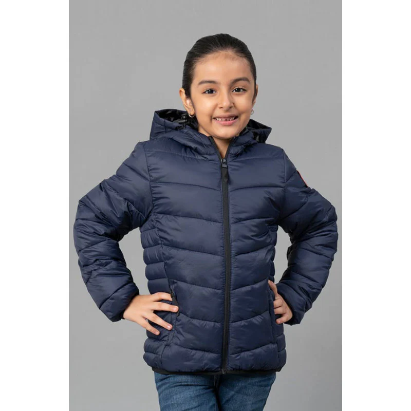 Kids Unisex Navy Padded Jacket - Image 7