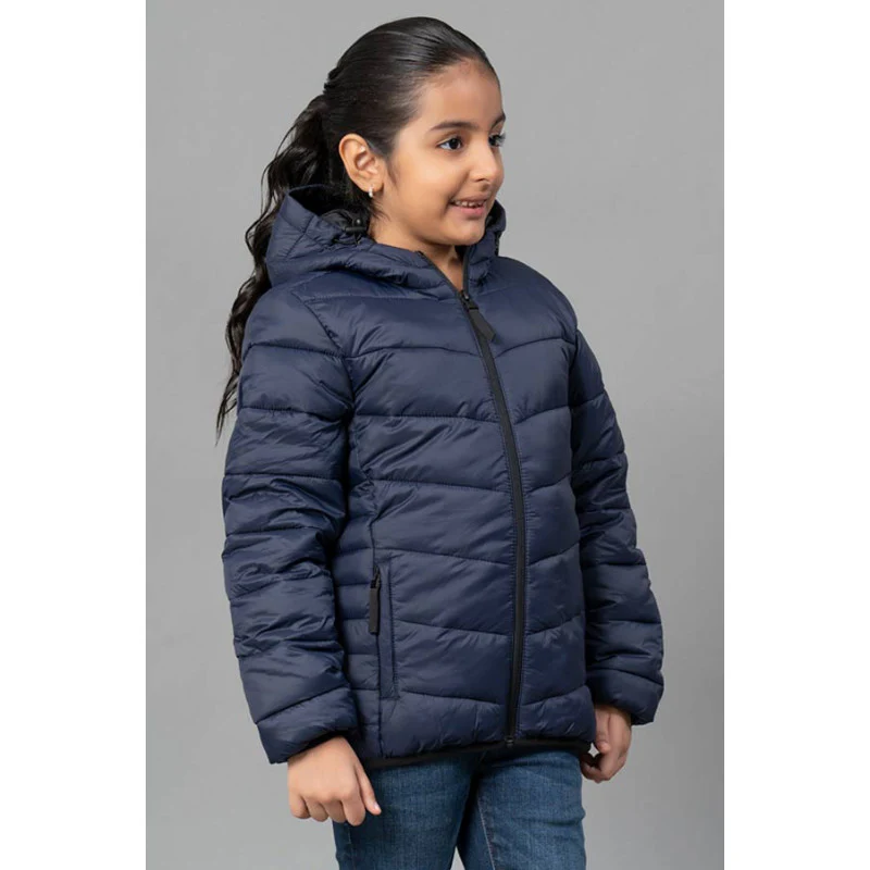 Kids Unisex Navy Padded Jacket - Image 8