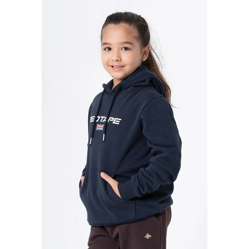 Kids Unisex Navy Printed Hoodie - Image 5