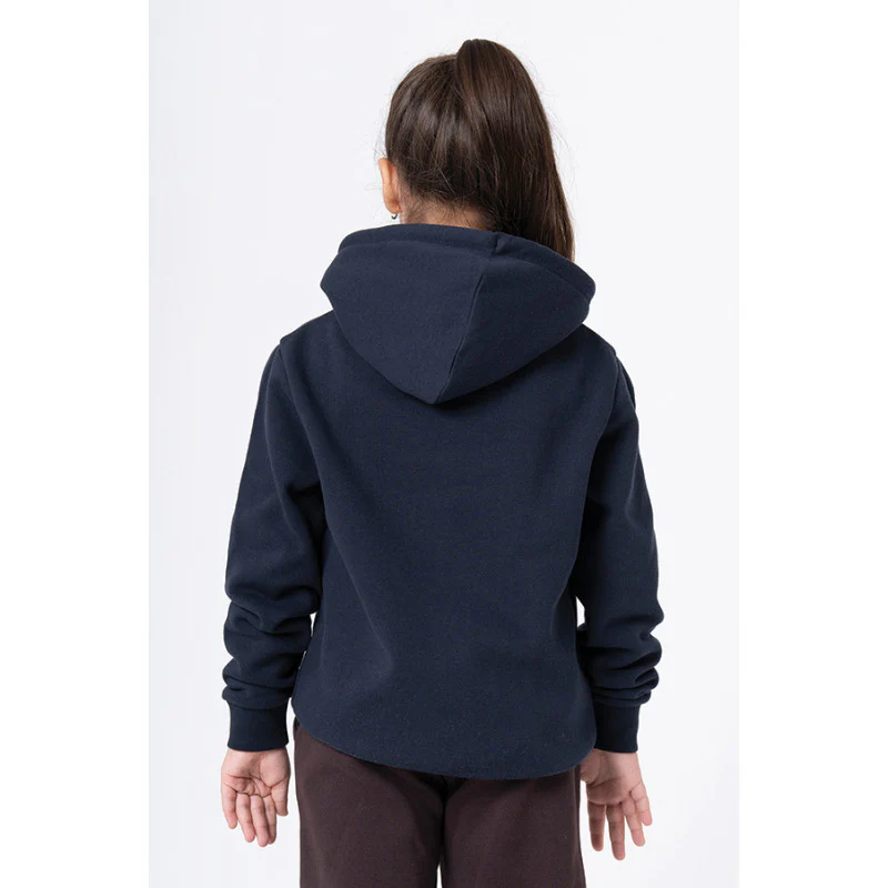 Kids Unisex Navy Printed Hoodie - Image 7