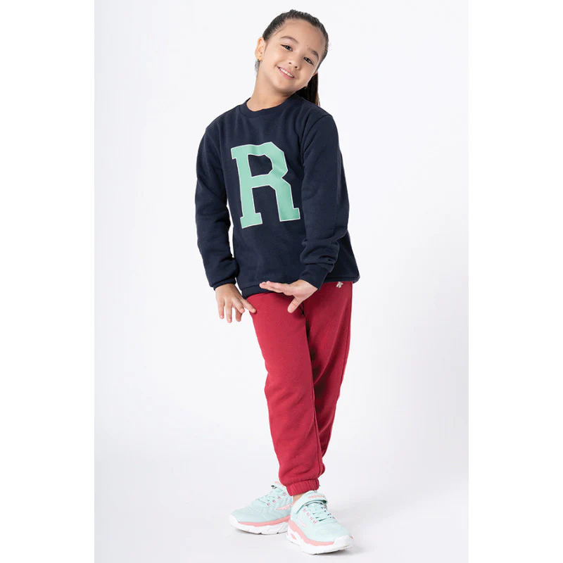 Kids Unisex Navy Printed Sweatshirt - Image 2