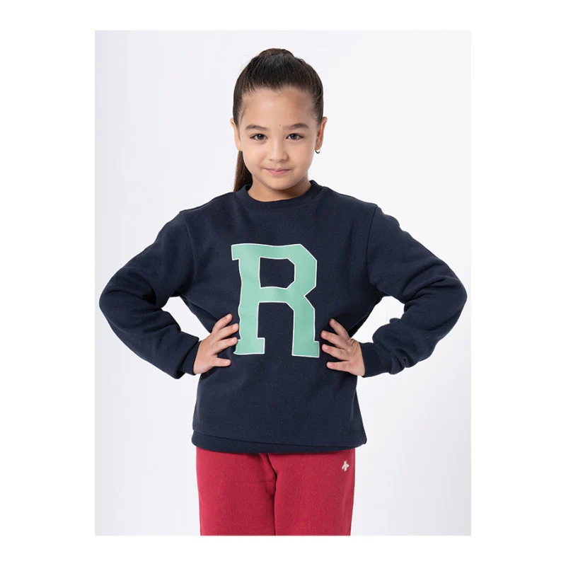 Kids Unisex Navy Printed Sweatshirt - Image 3