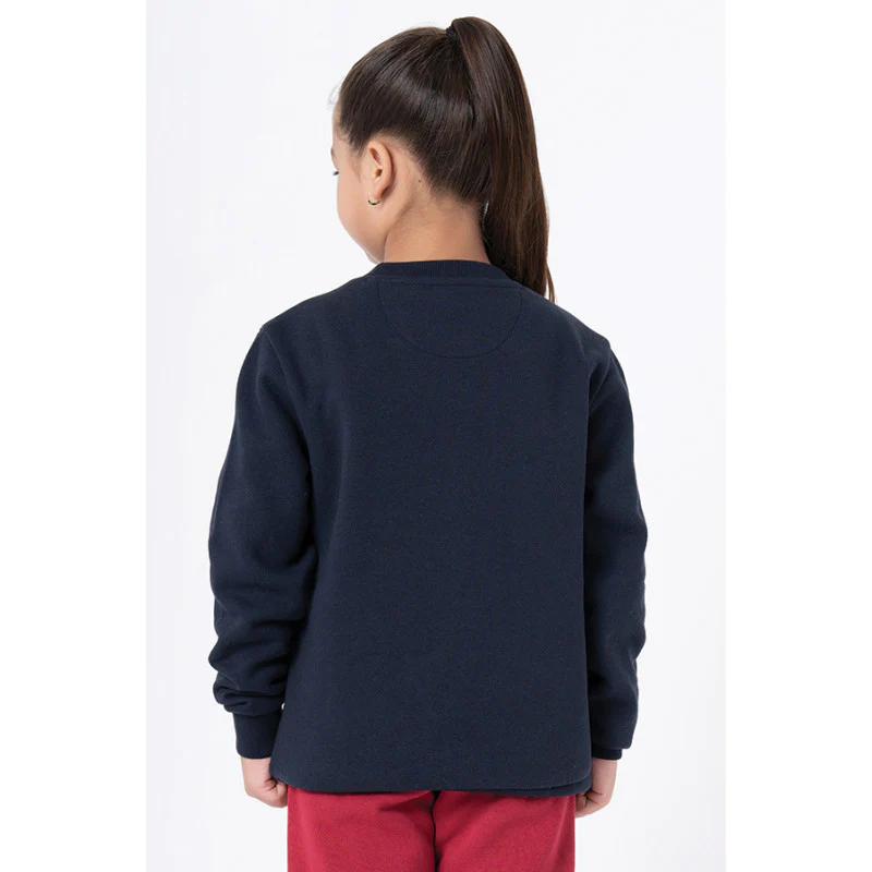 Kids Unisex Navy Printed Sweatshirt - Image 7