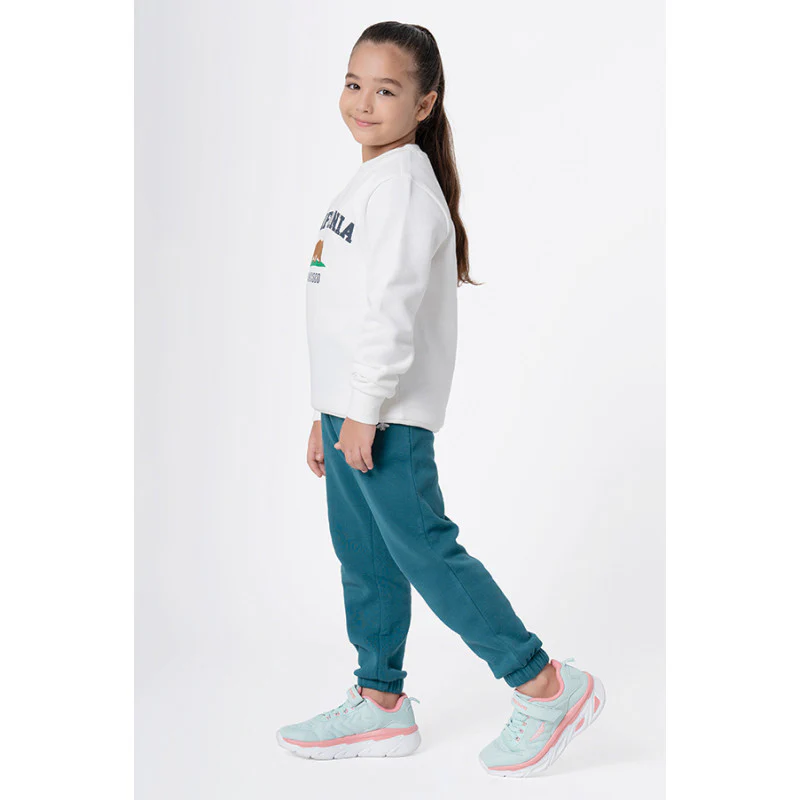 Kids Unisex Off White Graphic Print Sweatshirt - Image 5