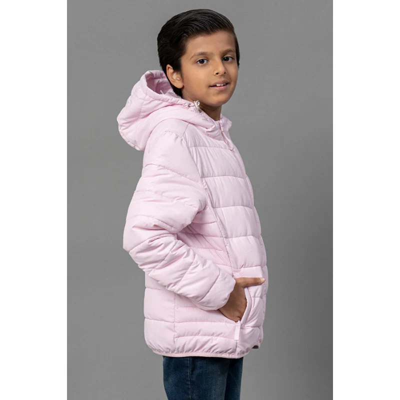 Kids Unisex Pink Padded Jacket - Image 3