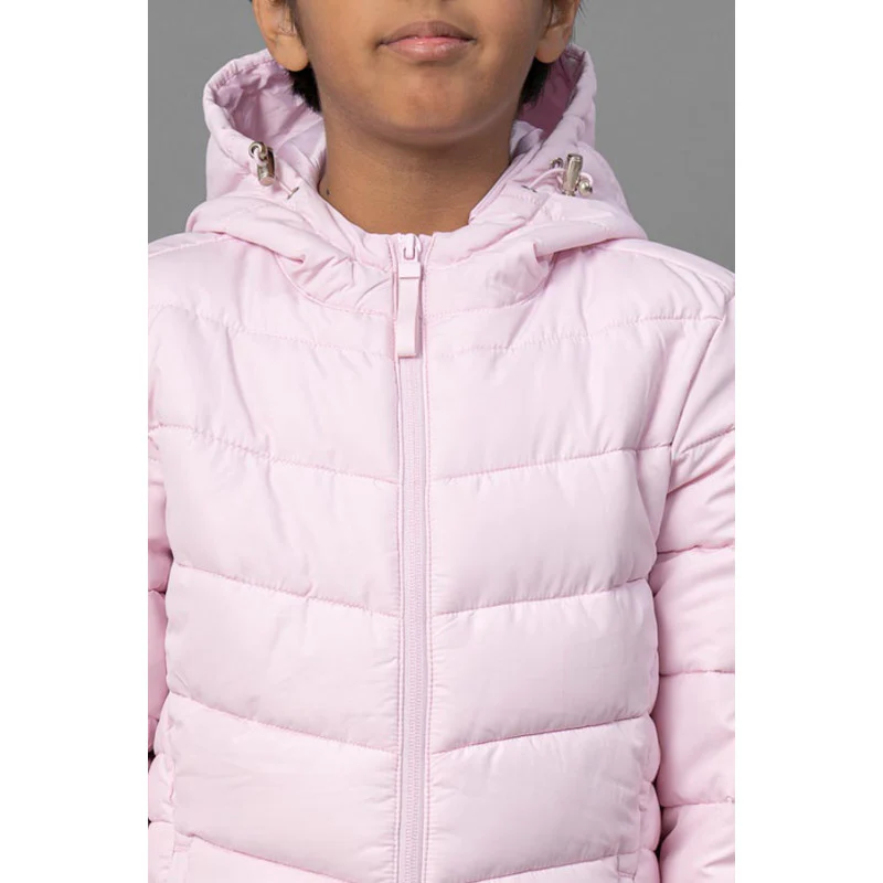 Kids Unisex Pink Padded Jacket - Image 5