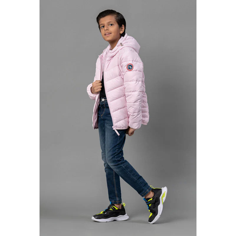Kids Unisex Pink Padded Jacket - Image 6
