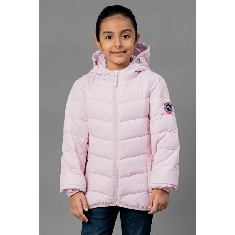Kids Unisex Pink Padded Jacket - Image 7
