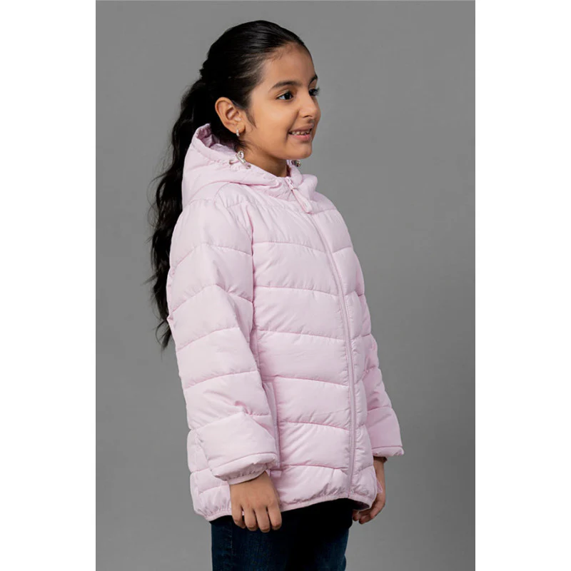 Kids Unisex Pink Padded Jacket - Image 8