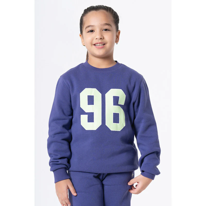 Kids Unisex Purple Printed Sweatshirt - Image 3