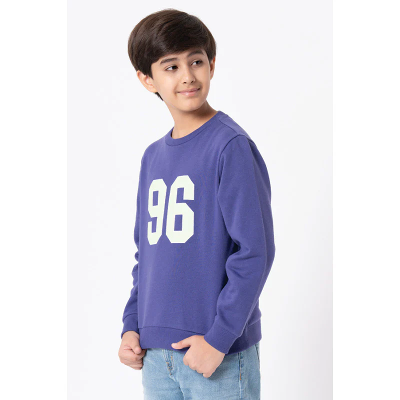 Kids Unisex Purple Printed Sweatshirt - Image 4