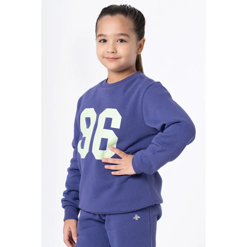 Kids Unisex Purple Printed Sweatshirt - Image 5