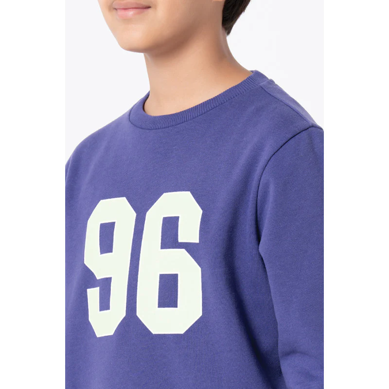 Kids Unisex Purple Printed Sweatshirt - Image 8
