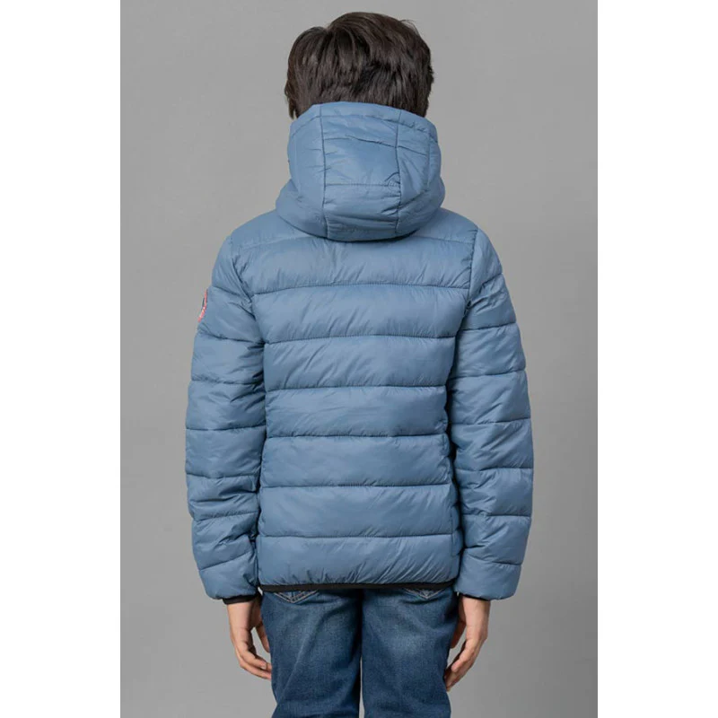 Kids Unisex Slate Blue Padded Jacket - Image 4