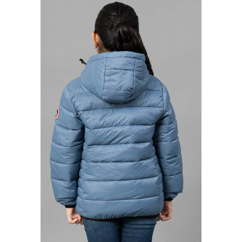 Kids Unisex Slate Blue Padded Jacket - Image 9