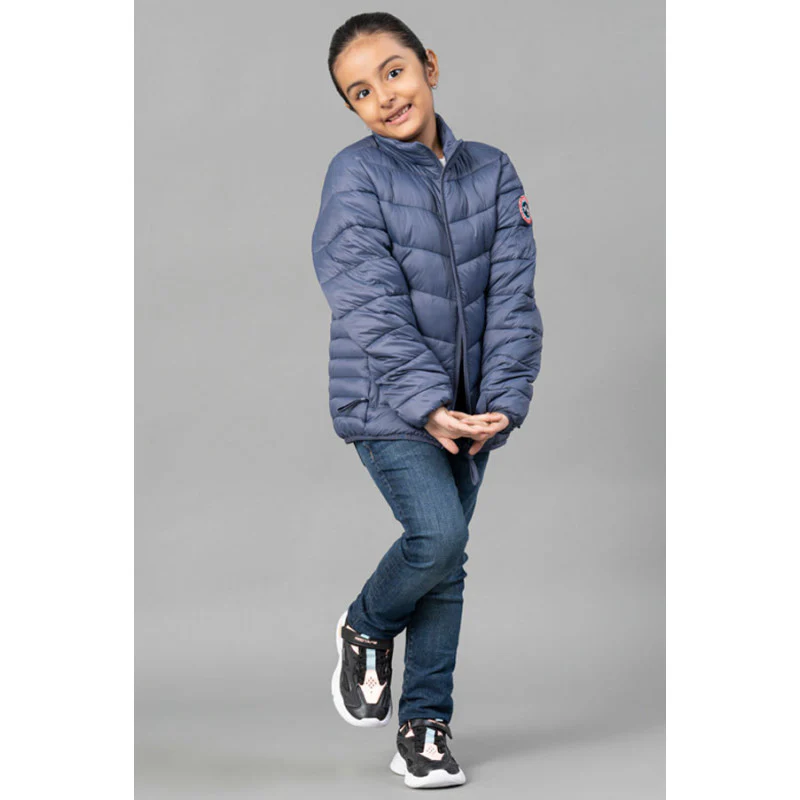 Kids Unisex Space Blue Padded Jacket - Image 2
