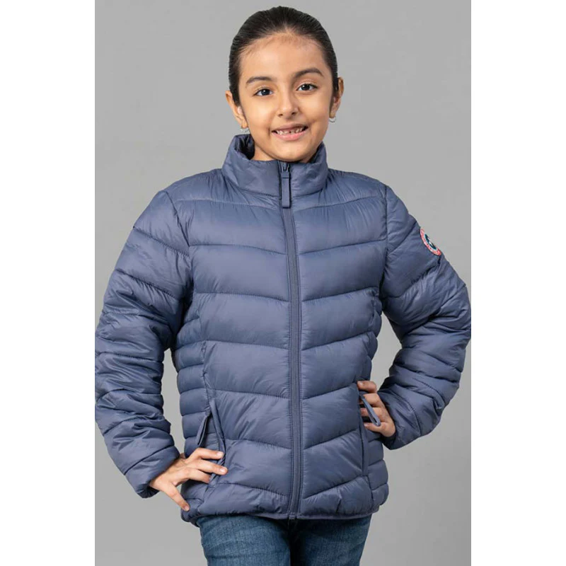 Kids Unisex Space Blue Padded Jacket - Image 7