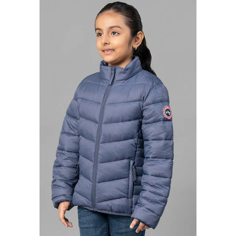 Kids Unisex Space Blue Padded Jacket - Image 8