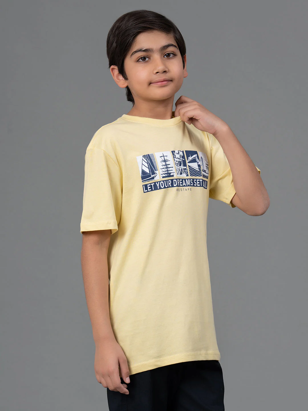 Kids Unisex T-Shirt- Best in Comfort and ease| Cotton| Light Yellow Color - Image 2