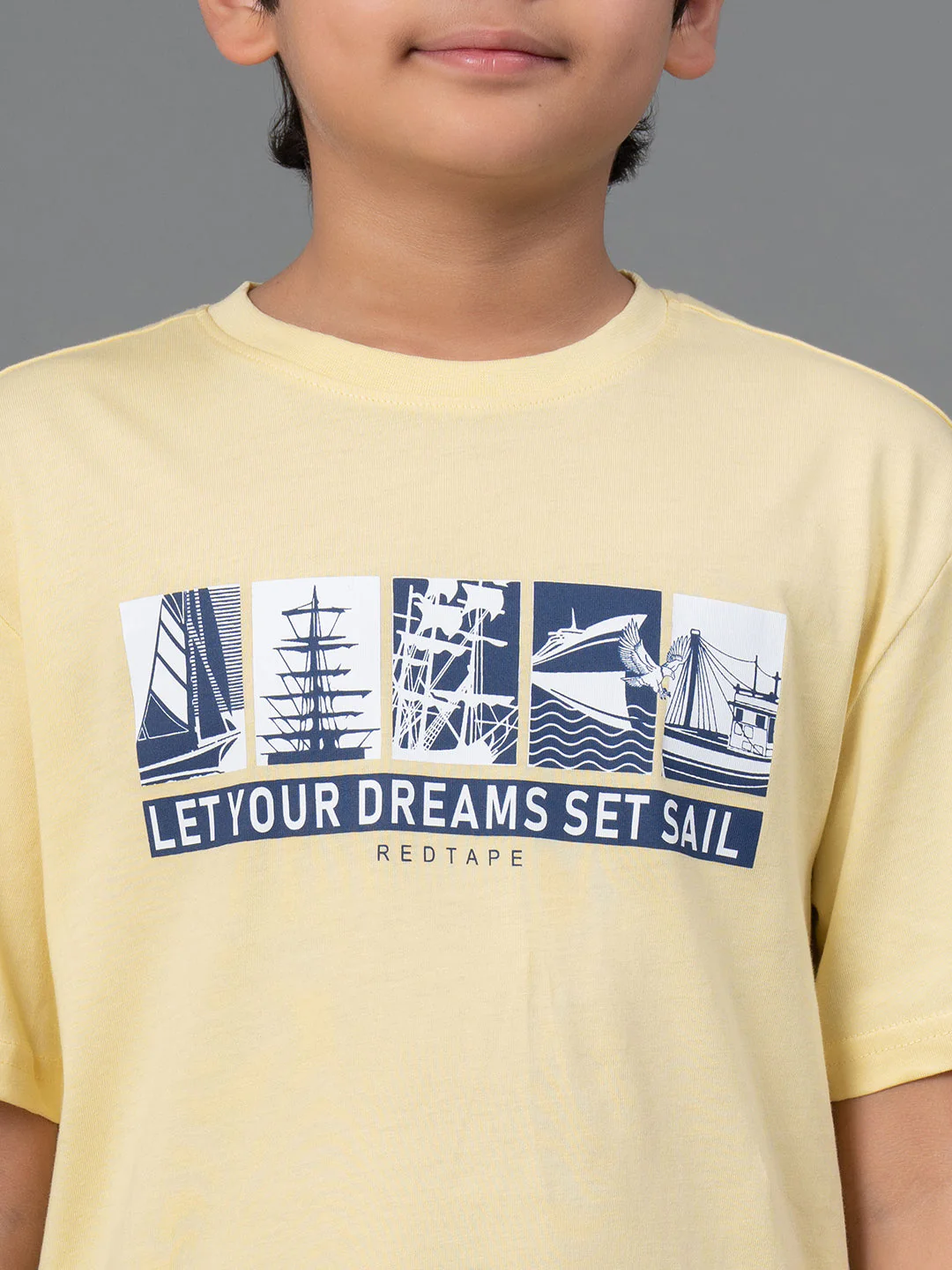 Kids Unisex T-Shirt- Best in Comfort and ease| Cotton| Light Yellow Color - Image 4
