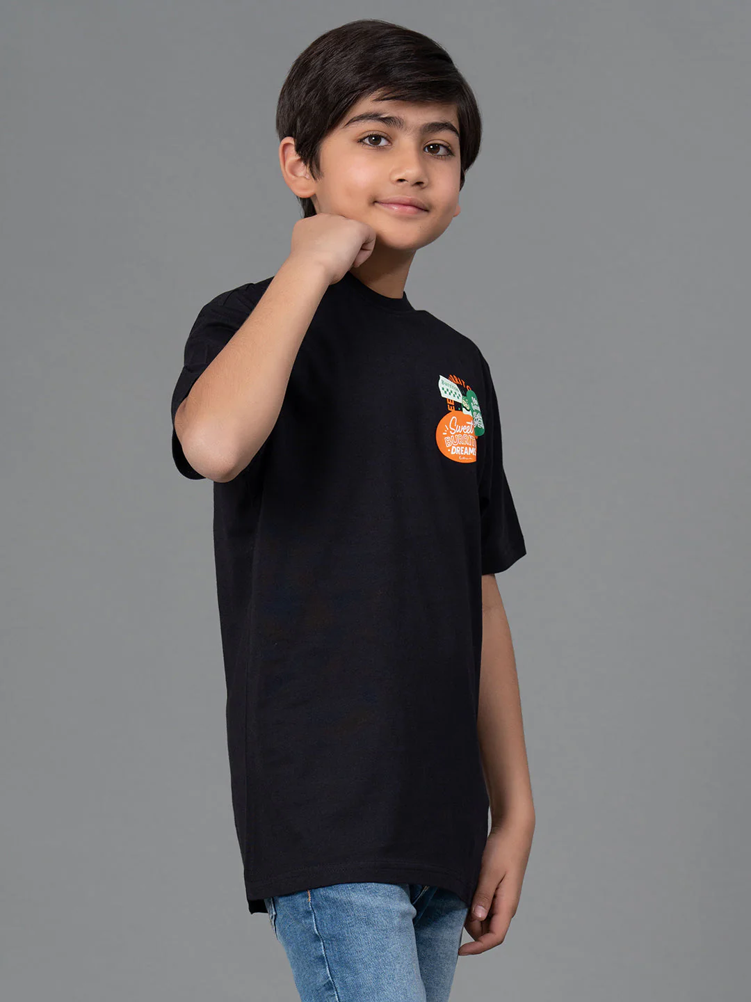 Kids Unisex T-Shirt- Best in Comfort| Cotton| Black Color - Image 2