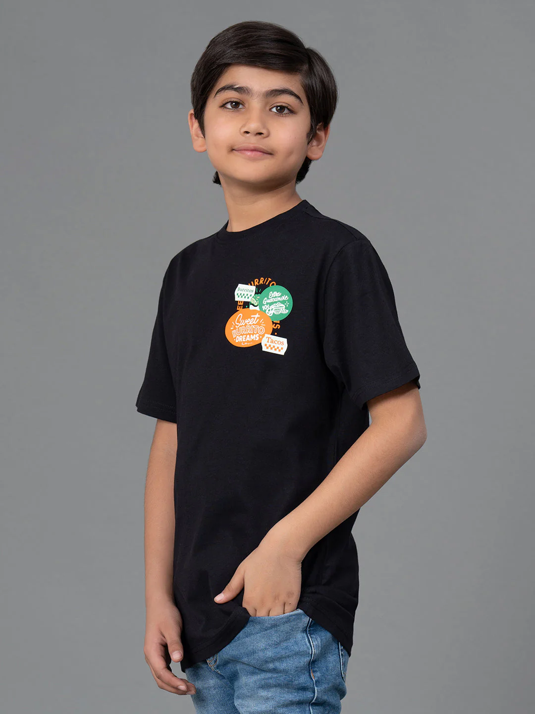Kids Unisex T-Shirt- Best in Comfort| Cotton| Black Color - Image 7
