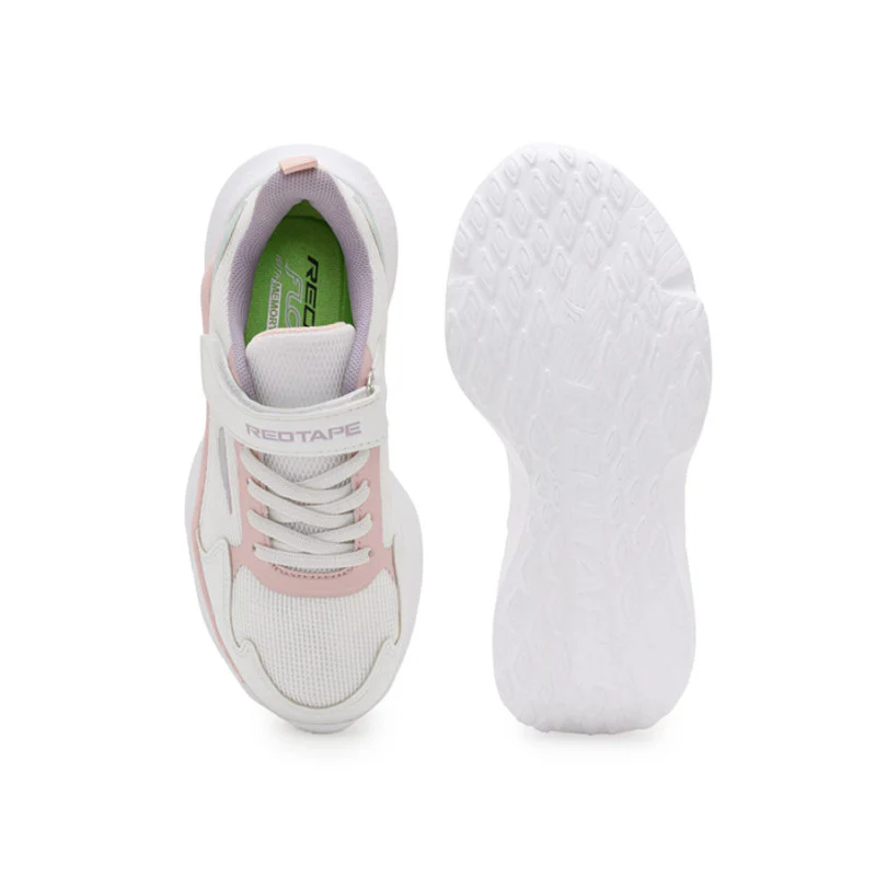 Kids-Unisex White Walking Shoes - Image 6
