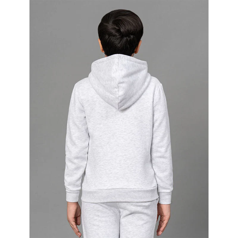 Light Grey Melange Hoodie for Boys - Image 3