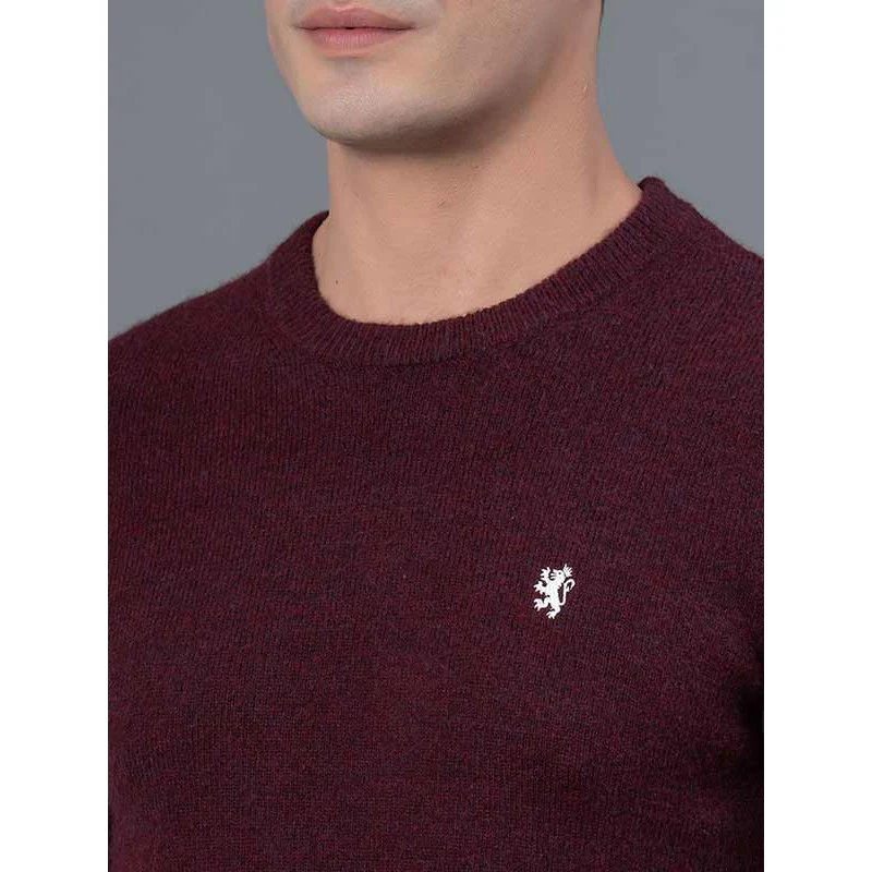 Maroon Casual Sweater for Men - Image 4