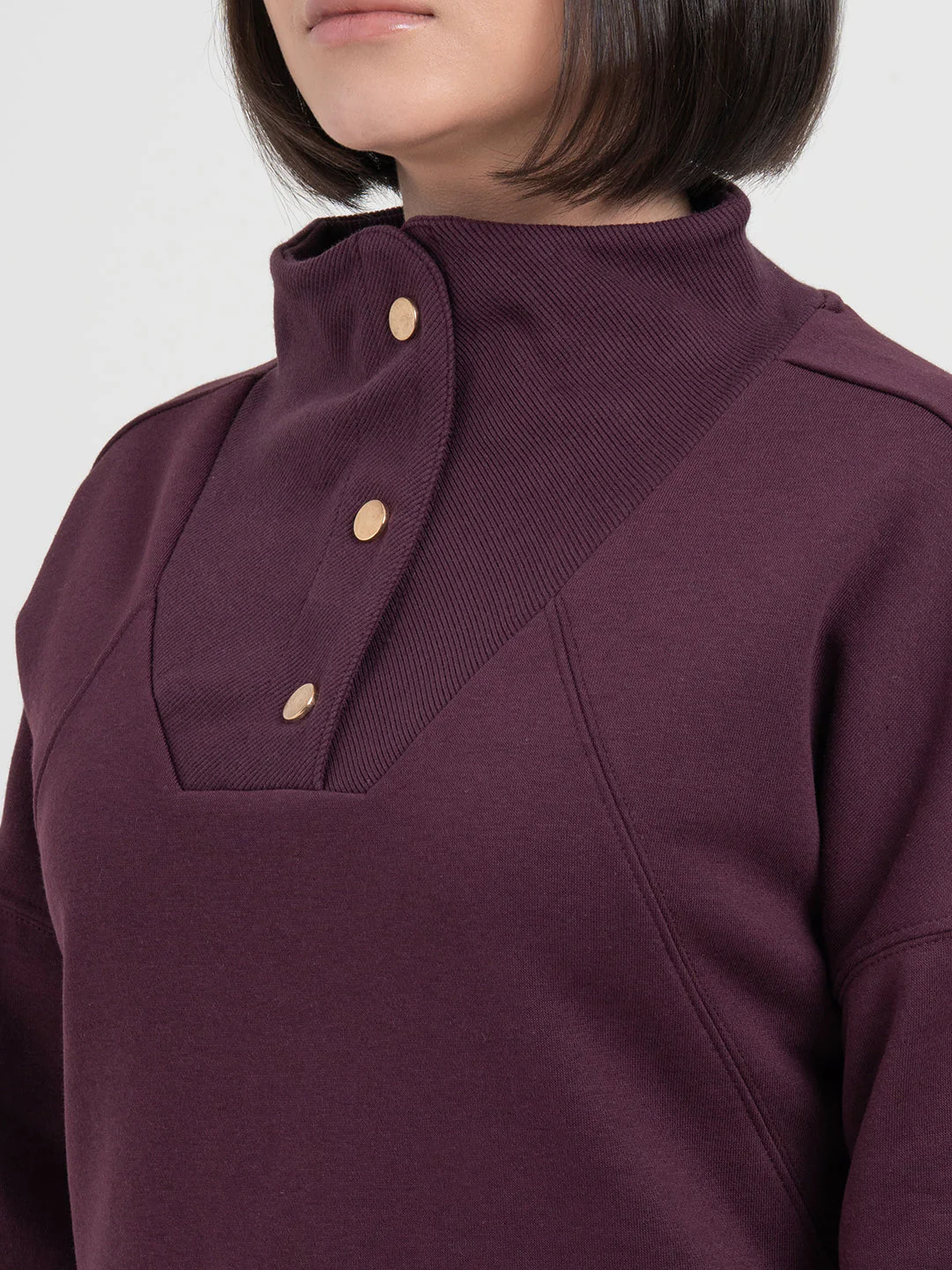 Maroon Sweatshirt for Women | Sweatshirt for Everyday Sophistication - Image 5
