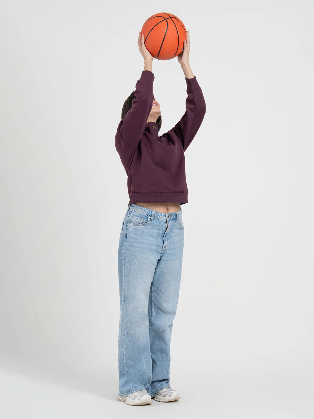 Maroon Sweatshirt for Women | Sweatshirt for Everyday Sophistication - Image 6