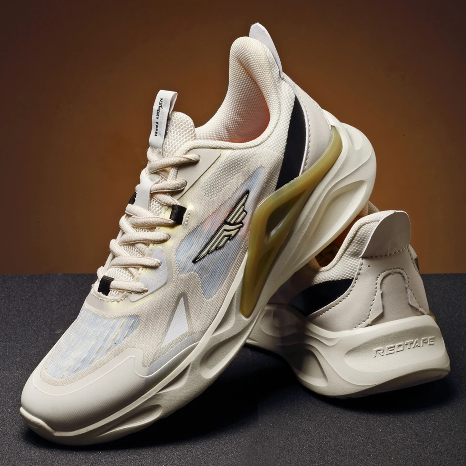 Men Beige Walking Shoes - Image 7