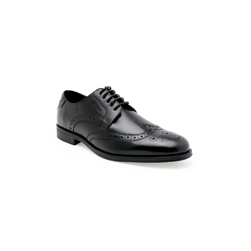 Men Black Brogue Shoes - Image 2