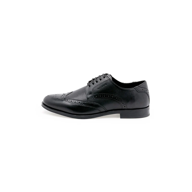 Men Black Brogue Shoes - Image 4