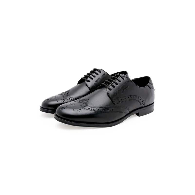 Men Black Brogue Shoes - Image 5