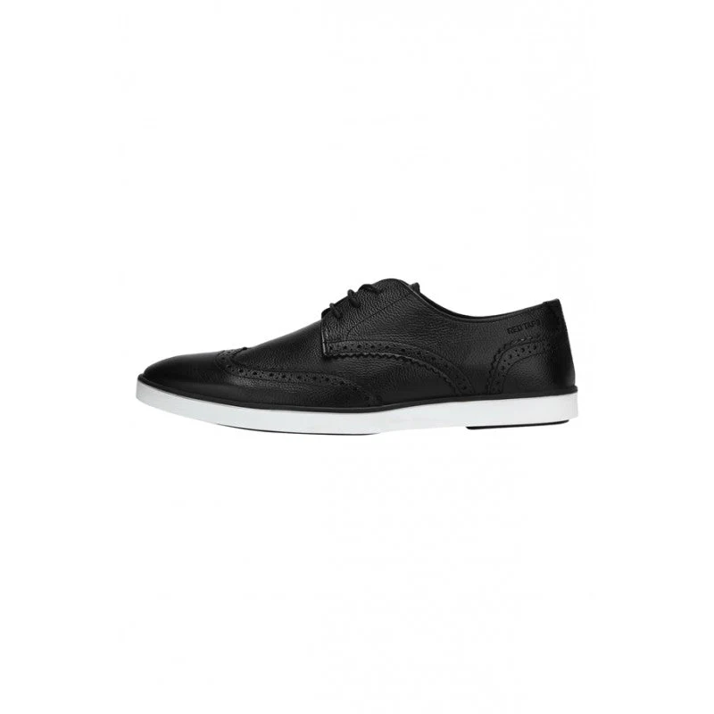 Men Black Brogue Shoes - Image 4
