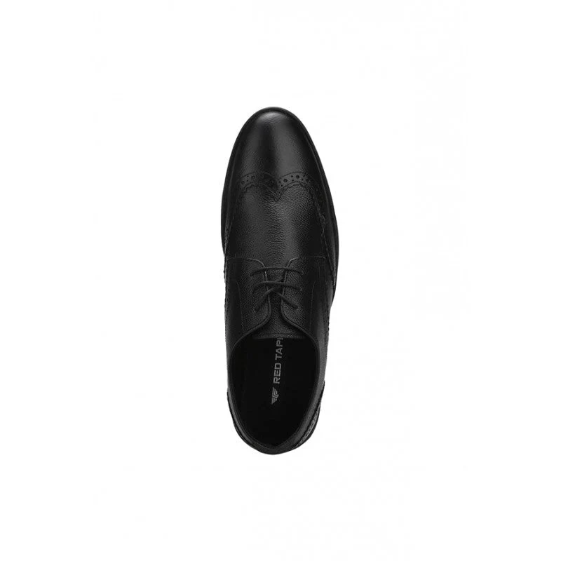 Men Black Brogue Shoes - Image 6