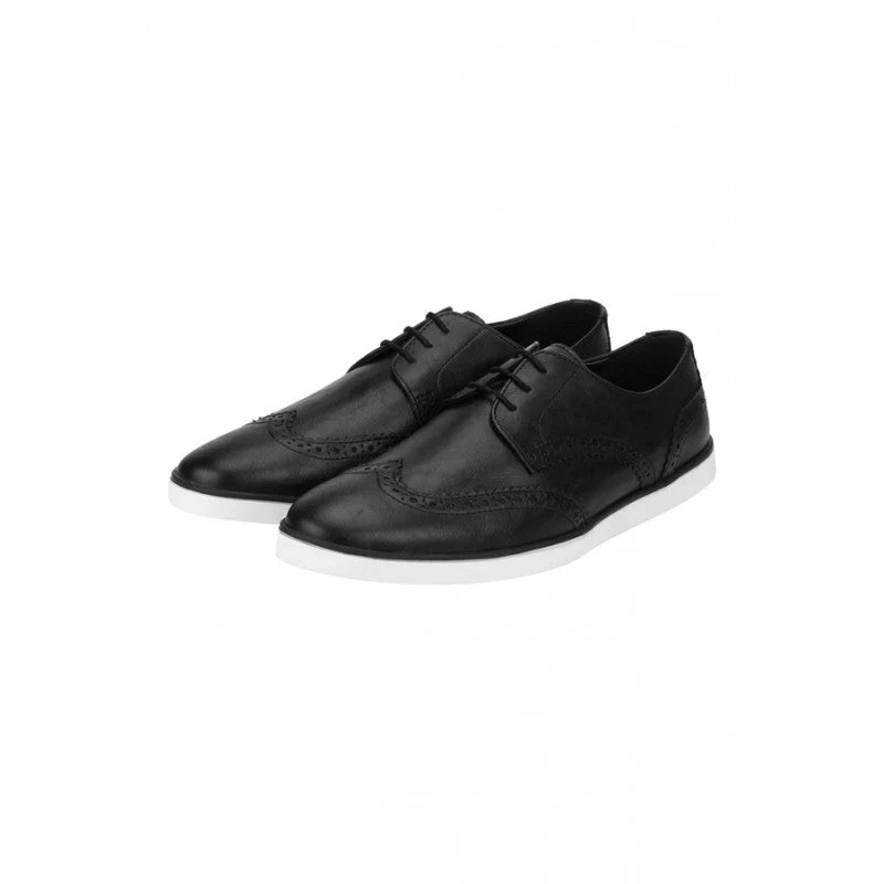 Men Black Brogue Shoes - Image 3